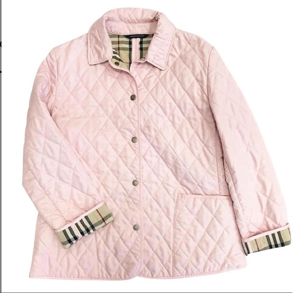 Burberry Jackets & Blazers - AUTHENTIC Burberry Pink Quilted Jacket 🧥